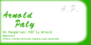 arnold paly business card